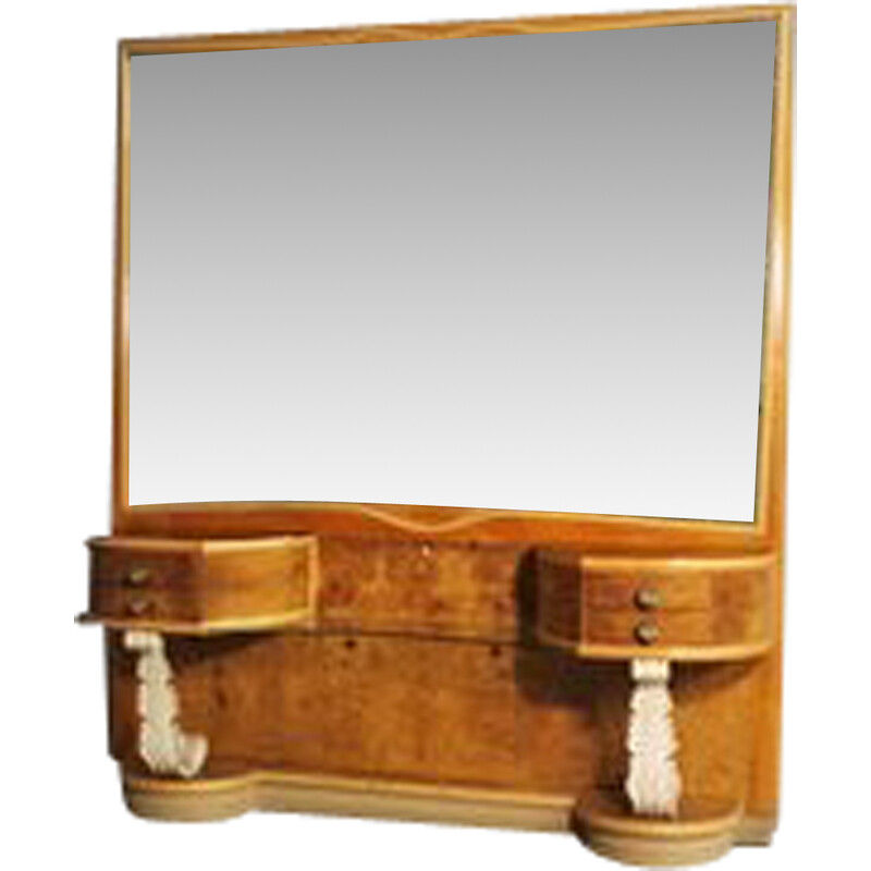 Vintage dressing table with mirror, 1950s