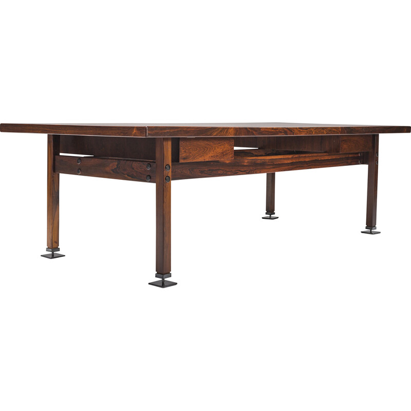 Vintage jacaranda Itamaraty desk by Sergio Rodrigues for Oca, Brazil 1960s