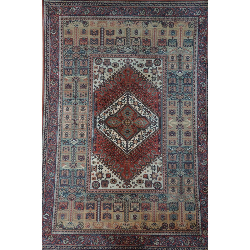Bunter Vintage-Teppich aus Schurwolle