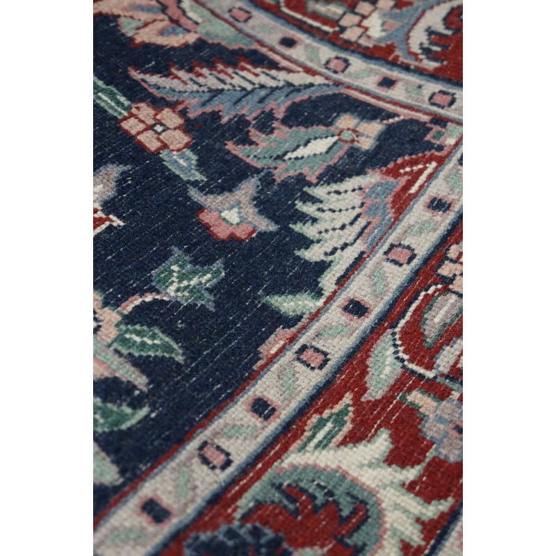 Vintage colored blue oriental rug