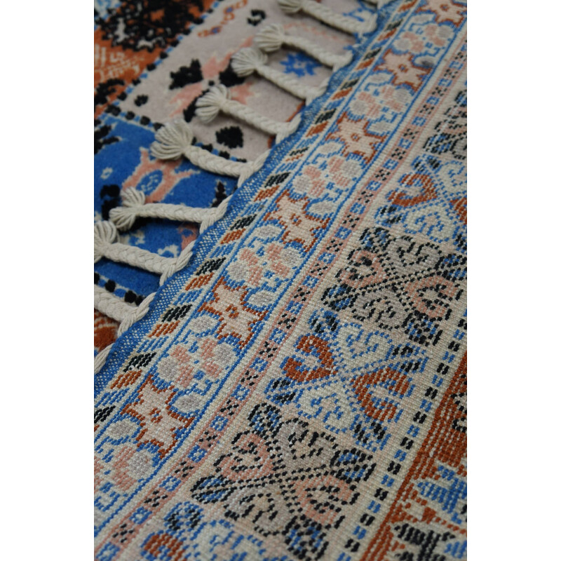 Alfombra oriental vintage azul claro