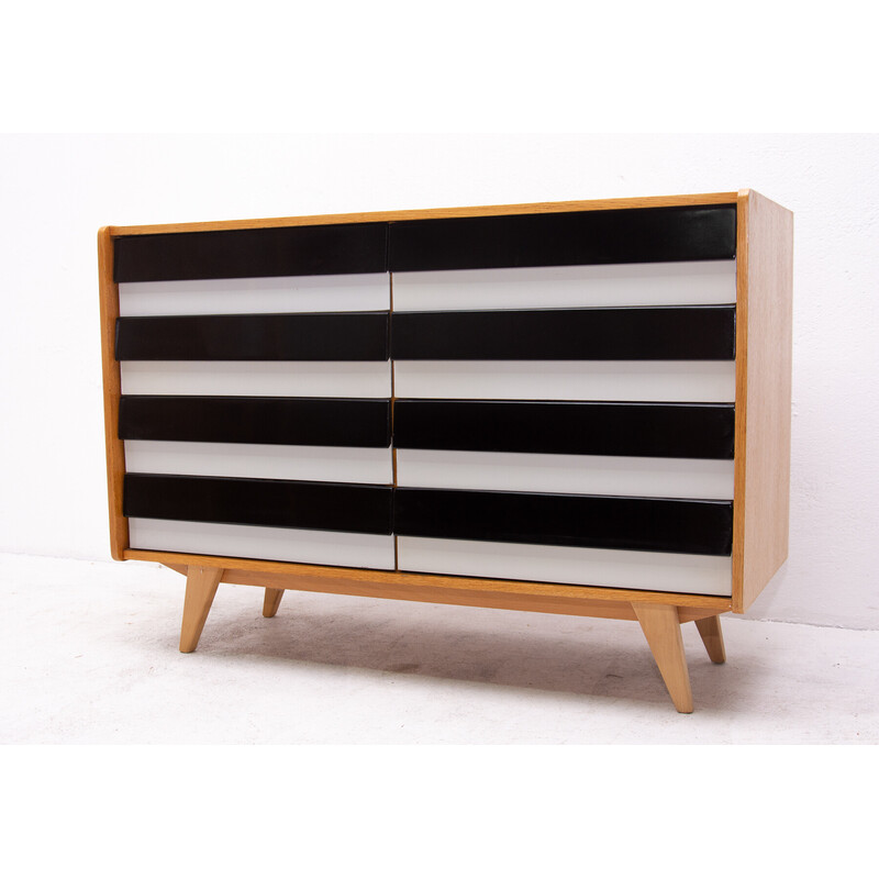 Vintage chest of drawers No. U-453 in beech wood by Jiří Jiroutek for Interiér Praha, Czechoslovakia 1960