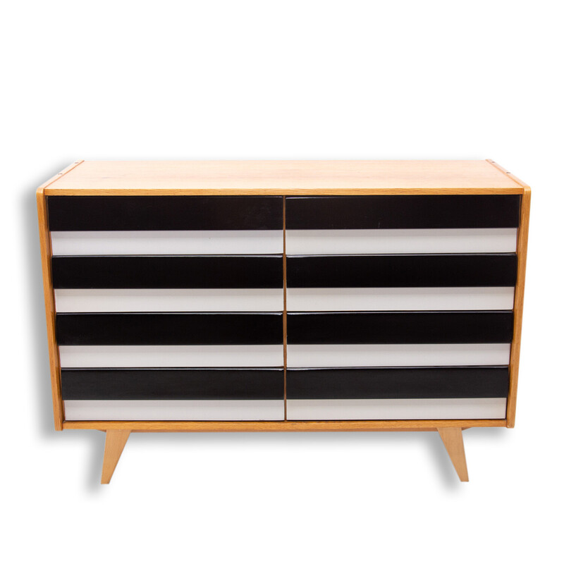 Vintage chest of drawers No. U-453 in beech wood by Jiří Jiroutek for Interiér Praha, Czechoslovakia 1960