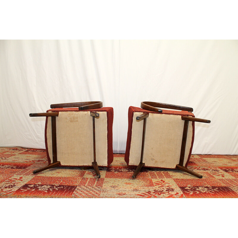 Pair of vintage bentwood armchairs by Jaroslav Šmídek, Czechoslovakia 1960