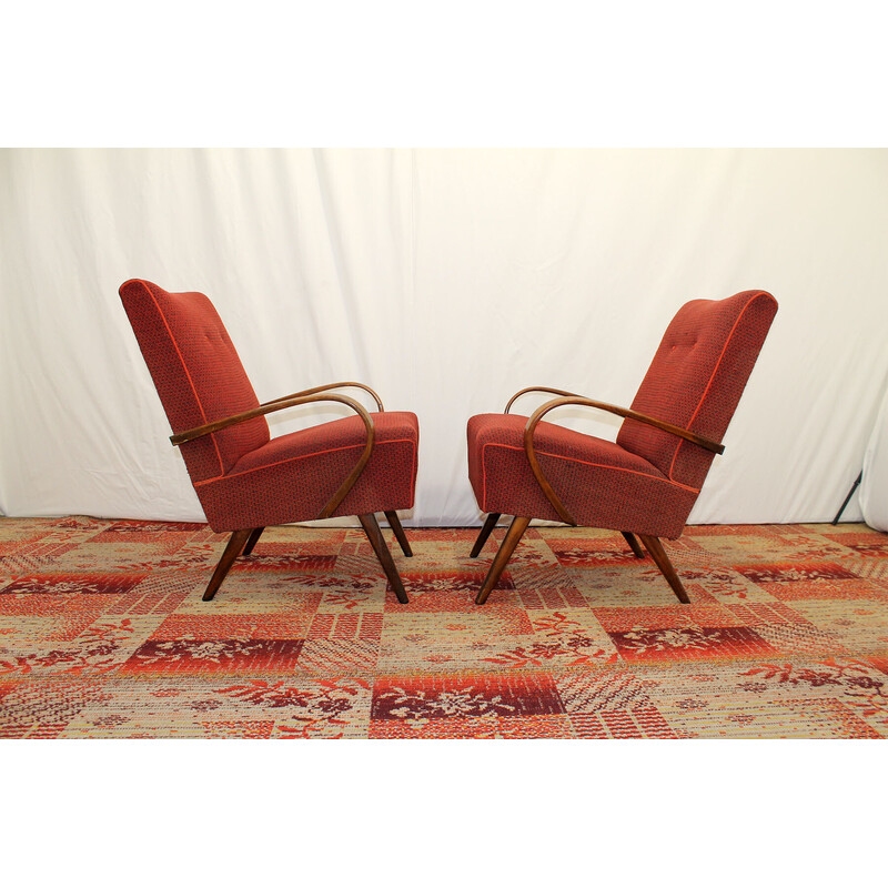 Pair of vintage bentwood armchairs by Jaroslav Šmídek, Czechoslovakia 1960