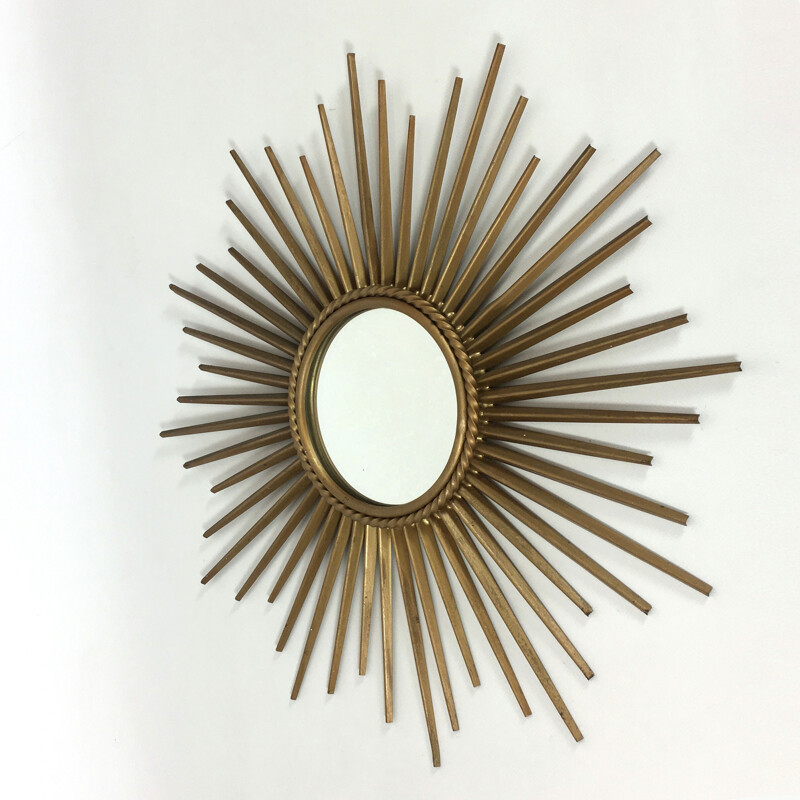 Sun-shaped mirror produced by Chaty Vallauris  - 1960s