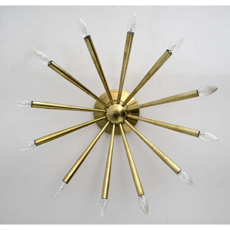 Vintage brass wall lamp by Angelo Lelli for Arredoluce, Italy 1950