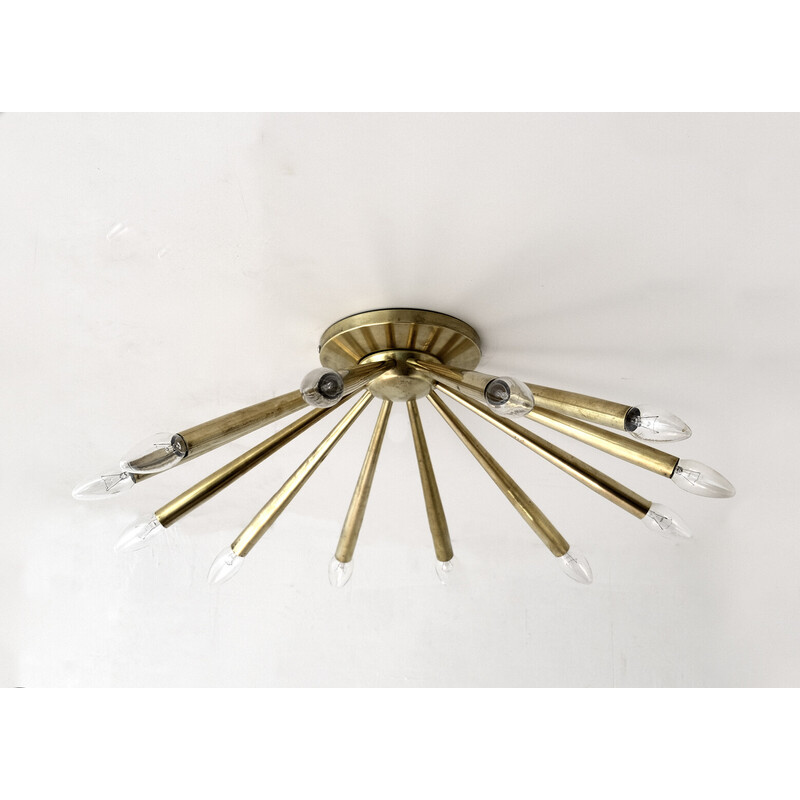 Vintage brass wall lamp by Angelo Lelli for Arredoluce, Italy 1950