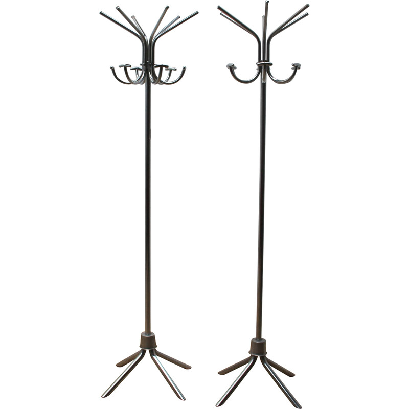 Vintage coat rack in chromed steel, 1970