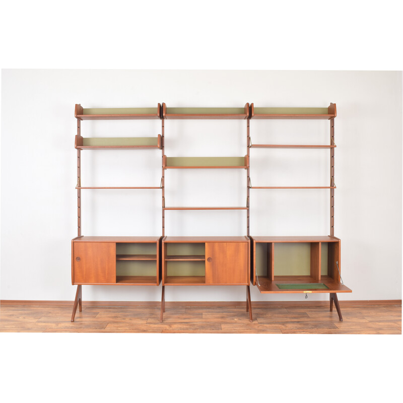 Vintage Ergo 3 modules teak wall unit by John Texmon and Einar Blindheim for Blindheim Mobelfabrikk, 1960s