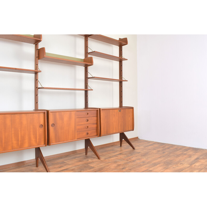 Vintage Ergo 3 modules teak wall unit by John Texmon and Einar Blindheim for Blindheim Mobelfabrikk, 1960s