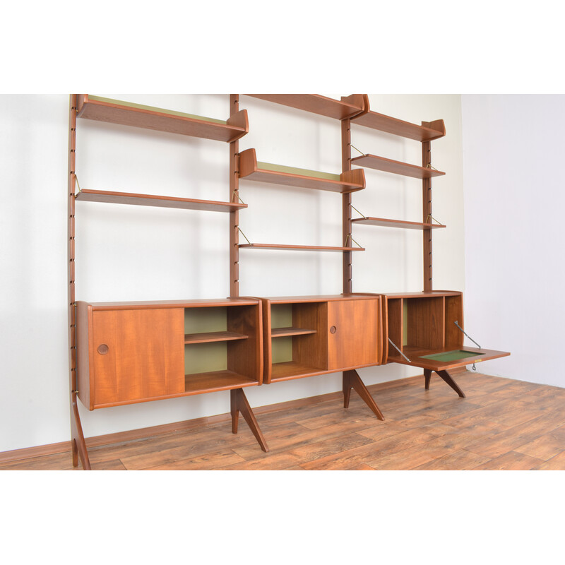 Vintage Ergo 3 modules teak wall unit by John Texmon and Einar Blindheim for Blindheim Mobelfabrikk, 1960s