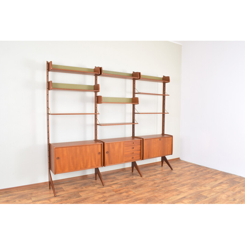 Vintage Ergo 3 modules teak wall unit by John Texmon and Einar Blindheim for Blindheim Mobelfabrikk, 1960s