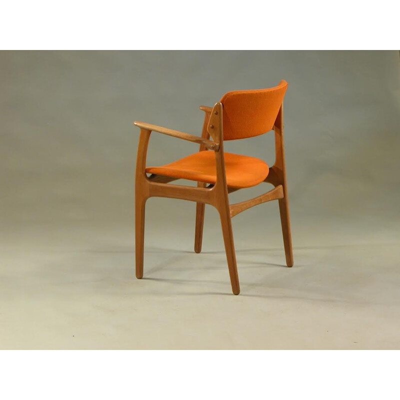 Model 50 armchair in oak by Erik Buch for Odense Maskinsnedkeri - 1970s 