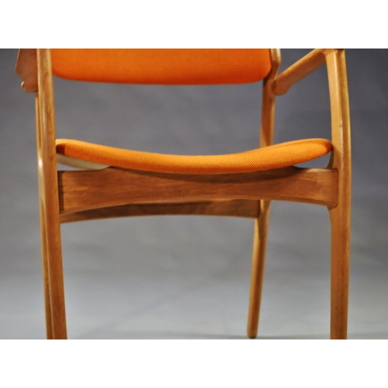 Model 50 armchair in oak by Erik Buch for Odense Maskinsnedkeri - 1970s 