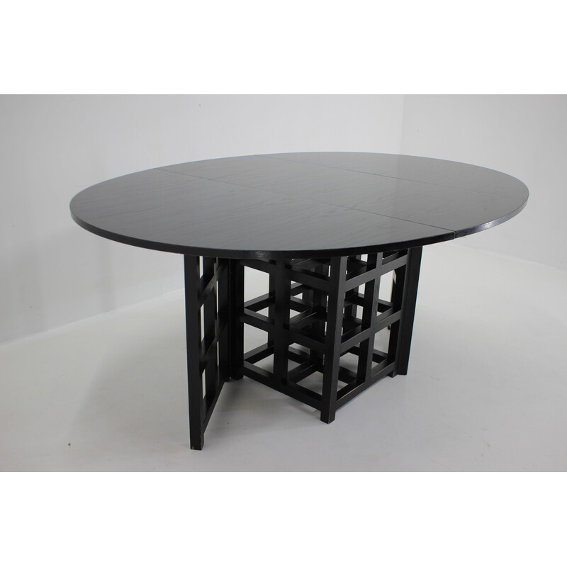 Vintage oval dining table 322 Ds1 by Charles Rennie Mackintosh for Cassina, Italy 1970s