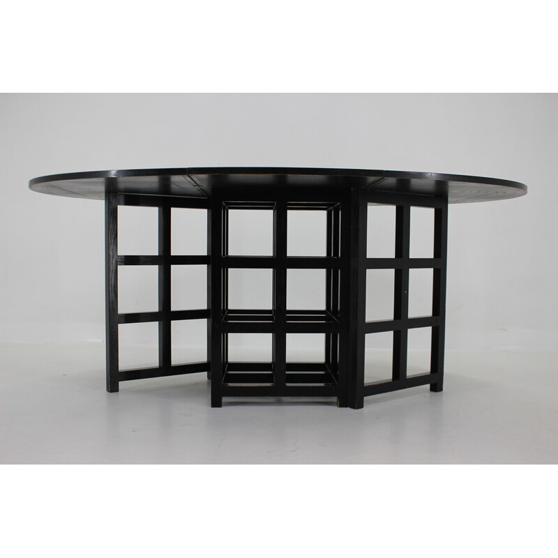 Vintage oval dining table 322 Ds1 by Charles Rennie Mackintosh for Cassina, Italy 1970s