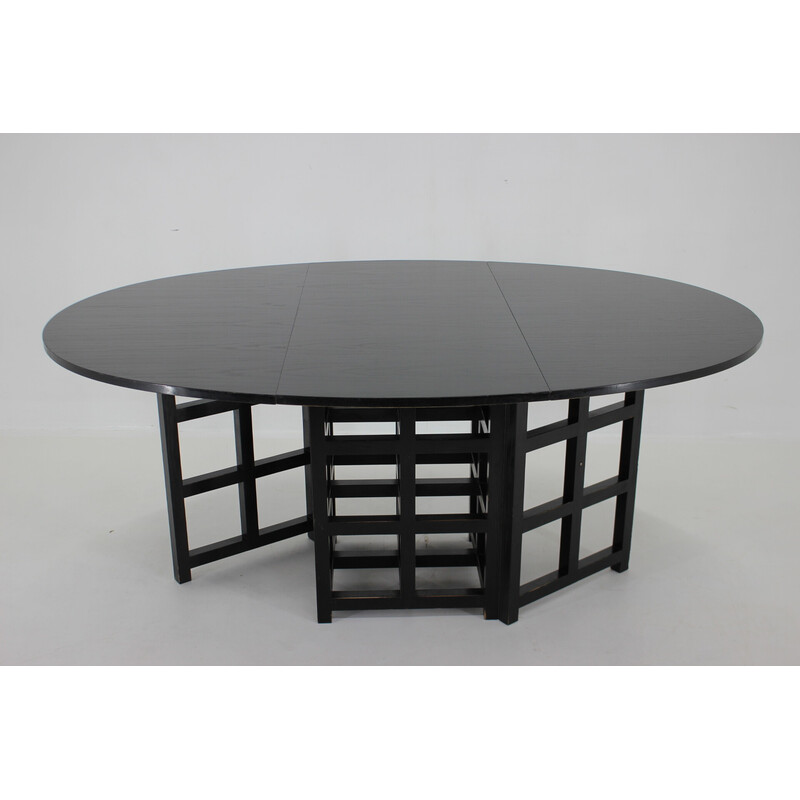 Vintage oval dining table 322 Ds1 by Charles Rennie Mackintosh for Cassina, Italy 1970s