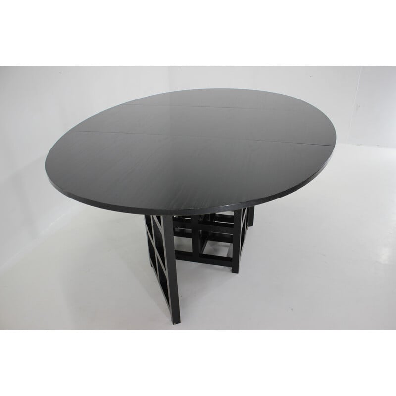 Vintage oval dining table 322 Ds1 by Charles Rennie Mackintosh for Cassina, Italy 1970s