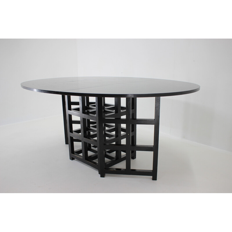 Mesa de jantar oval vintage 322 Ds1 de Charles Rennie Mackintosh para Cassina, Itália, década de 1970