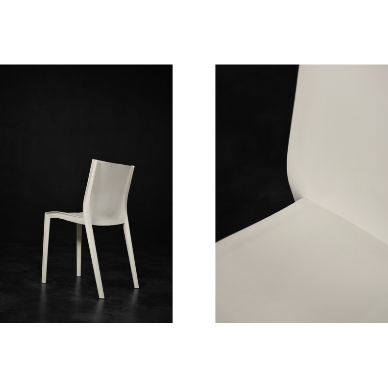 Set of 5 vintage French Slick Slick white plastic chairs by Philippe Starck for Xo Design, 1999