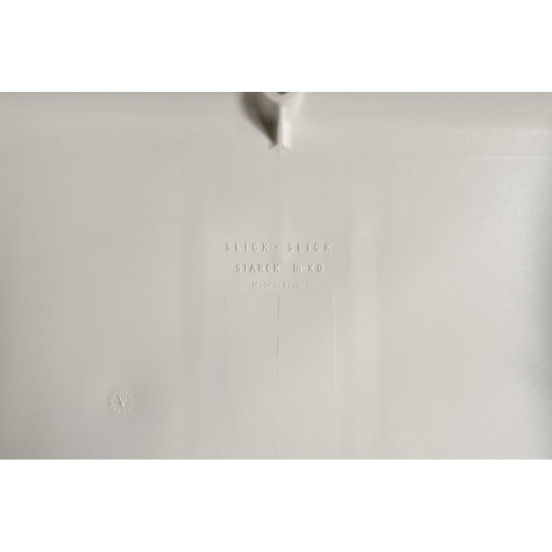 Conjunto de 5 cadeiras vintage francesas de plástico branco Slick Slick de Philippe Starck para a Xo Design, 1999
