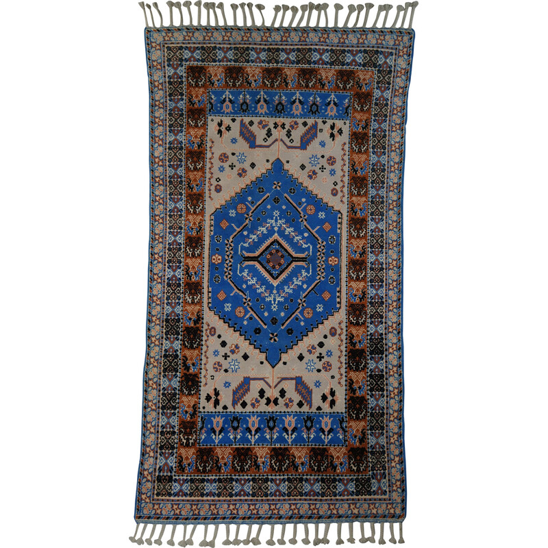 Vintage light blue oriental rug