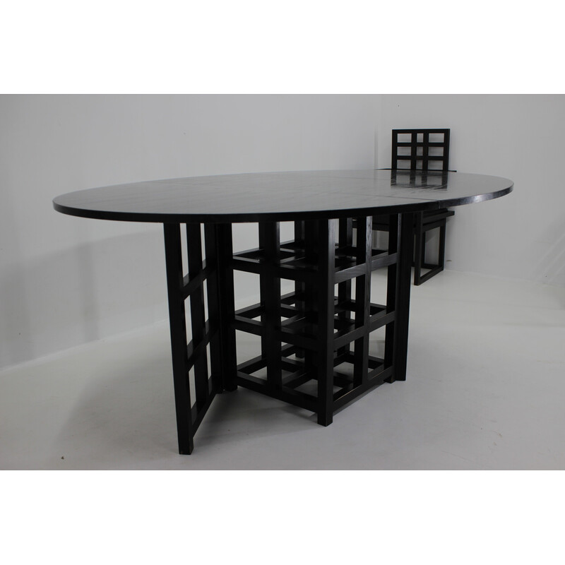 Vintage dining set by Josef Hoffmann and Charles Rennie Mackintosh