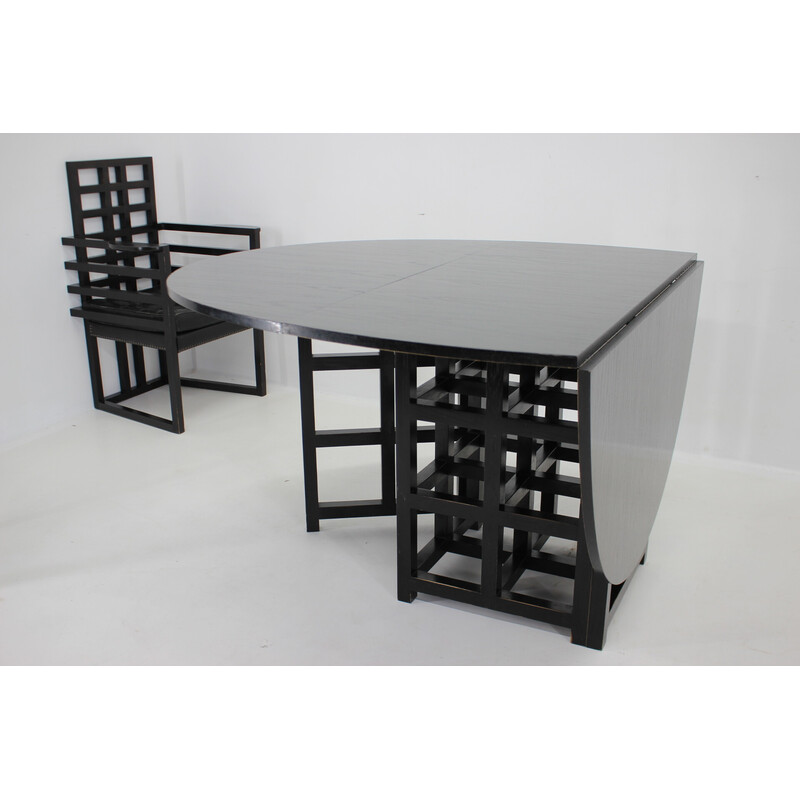 Juego de comedor vintage de Josef Hoffmann y Charles Rennie Mackintosh