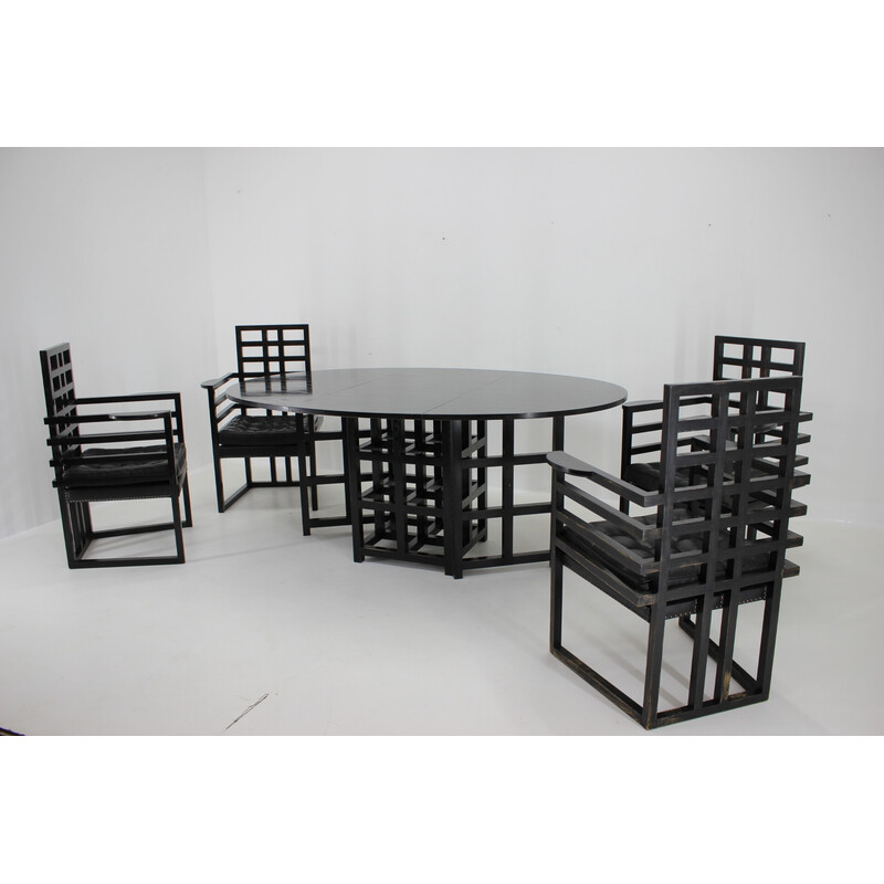 Vintage dining set by Josef Hoffmann and Charles Rennie Mackintosh