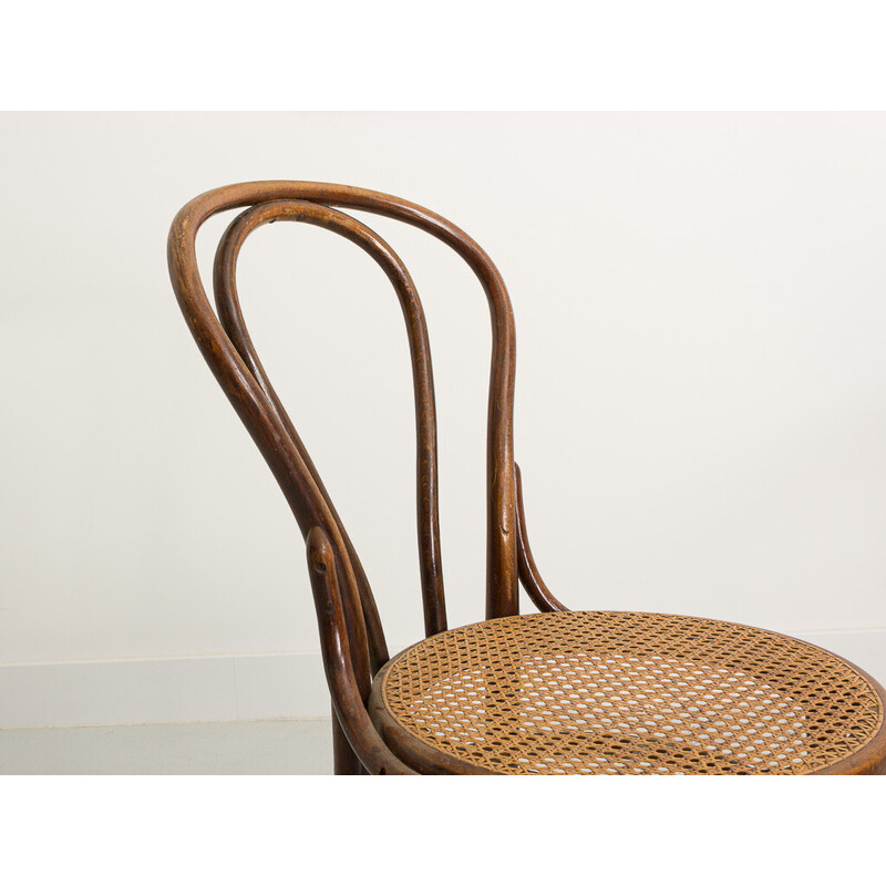Pareja de sillas vintage de madera curvada