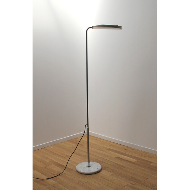 Lampadaire vintage Mezzaluna par Bruno Gecchelin pour Skipper and Pollux, 1974