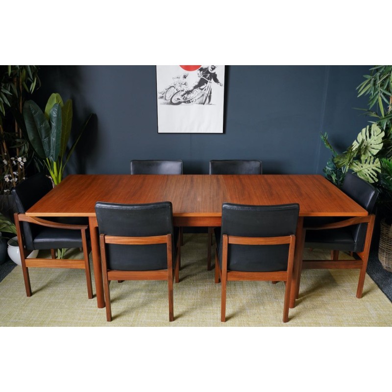 Mid century teak dining set, 1960s