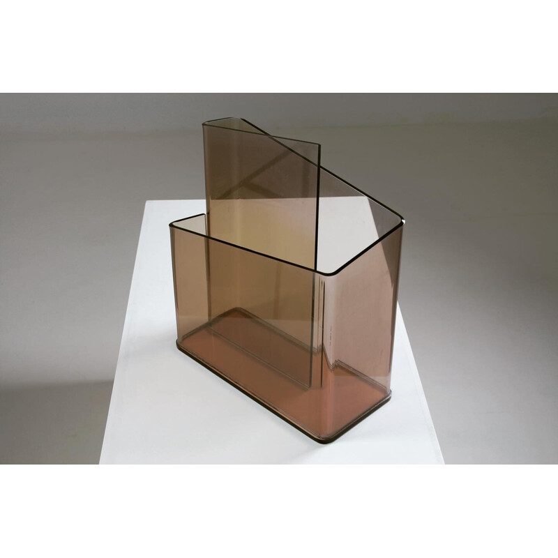 Vintage magazine rack in plexiglass for Roche Bobois, France 1970