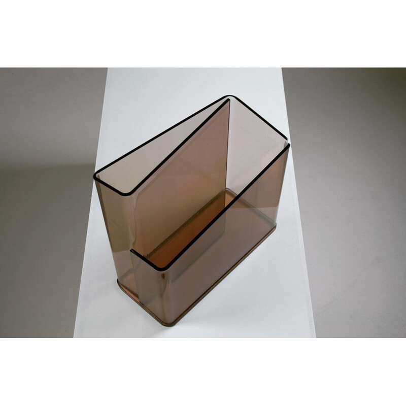 Vintage magazine rack in plexiglass for Roche Bobois, France 1970