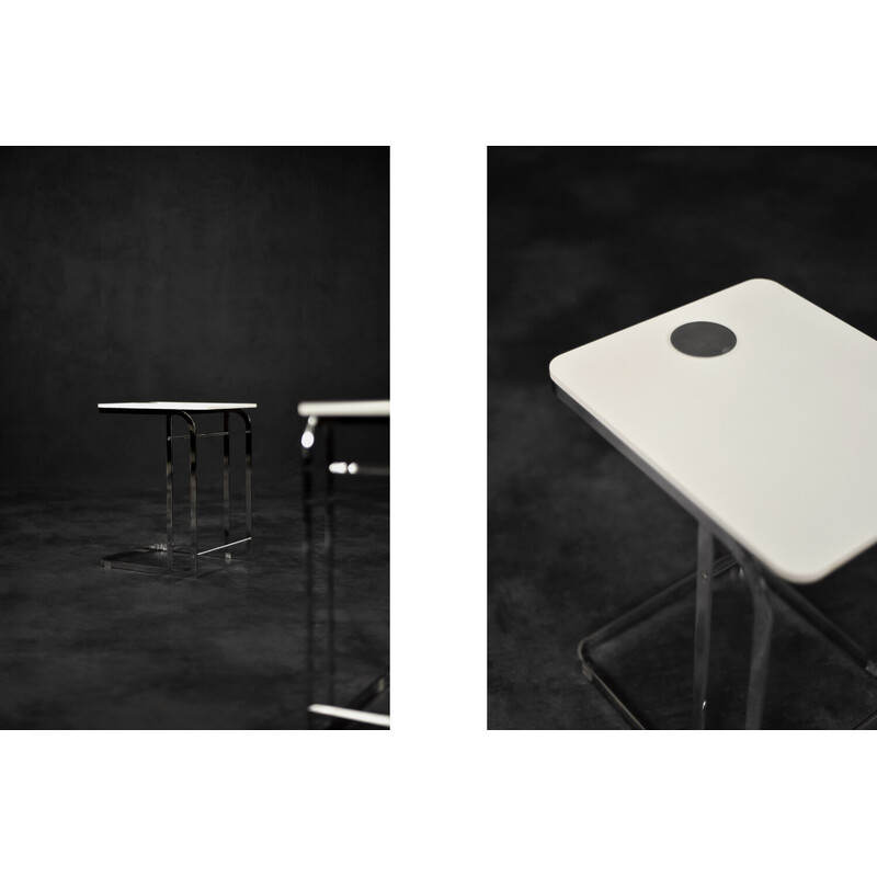 Pareja de mesas de centro blancas Carlotta de Antonio Citterio para Flexform, 1997