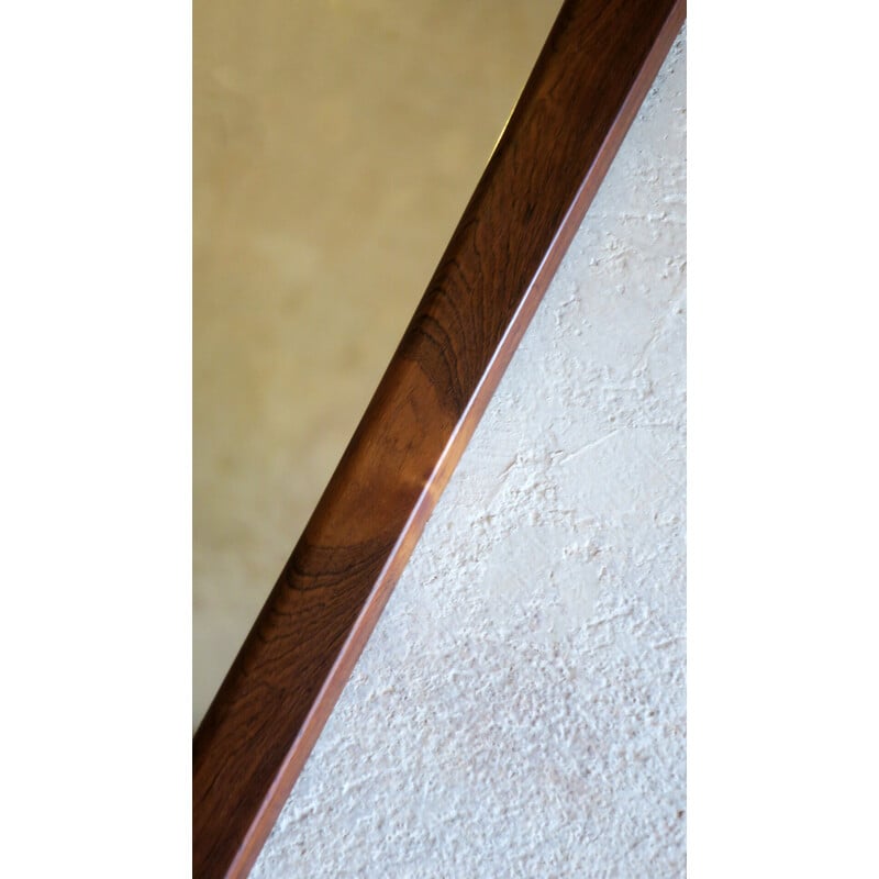 Vintage Danish rosewood wall mirror by Aksel Kjersgaard, 1960s