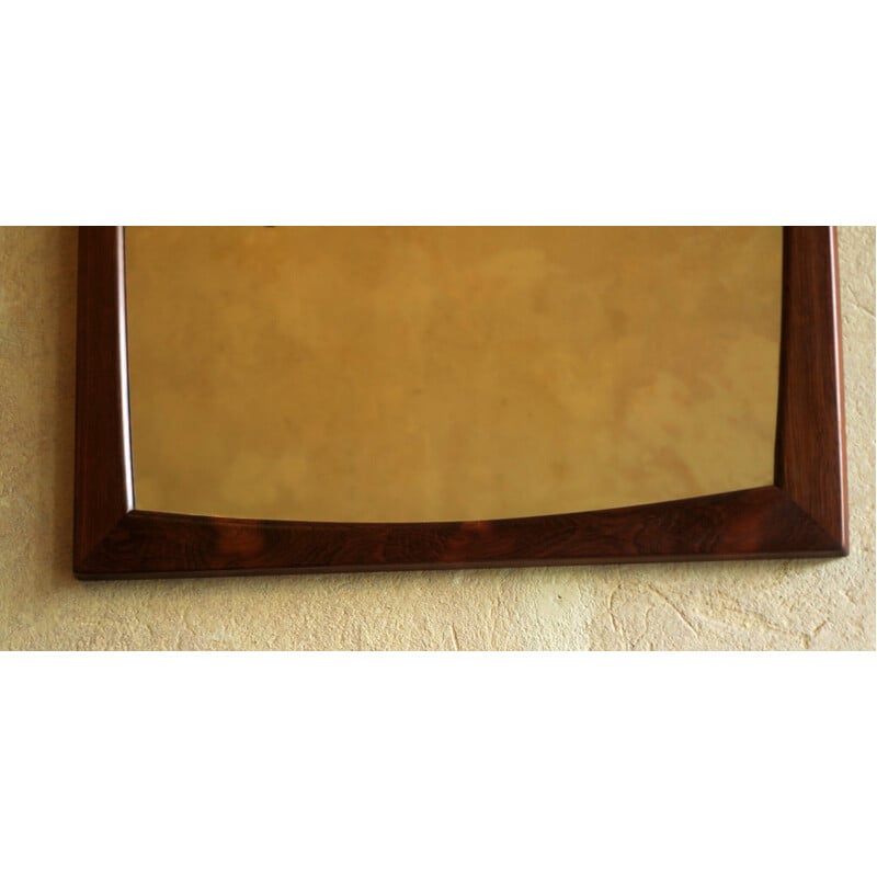 Vintage Danish rosewood wall mirror by Aksel Kjersgaard, 1960s