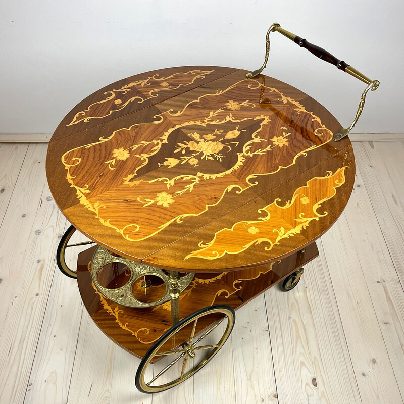 Vintage serving bar trolley, Italy 1950s