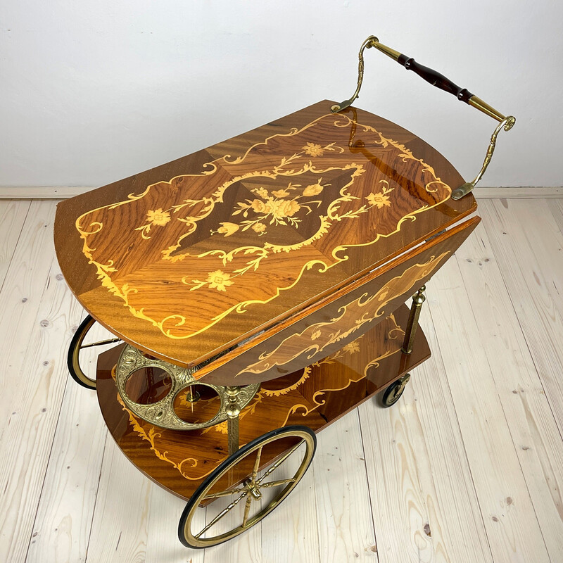 Vintage serving bar trolley, Italy 1950s