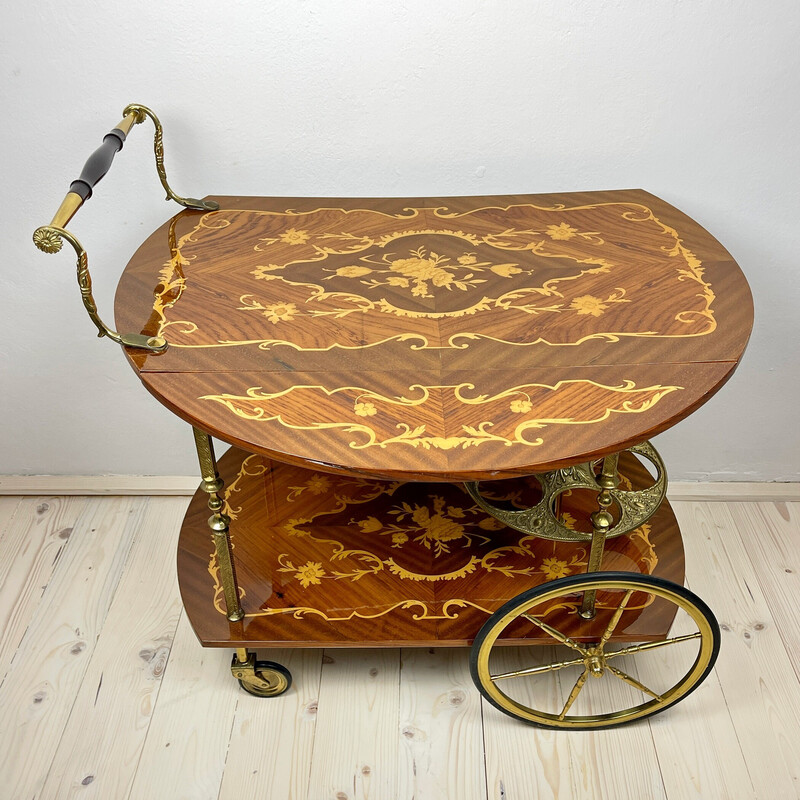 Vintage serving bar trolley, Italy 1950s