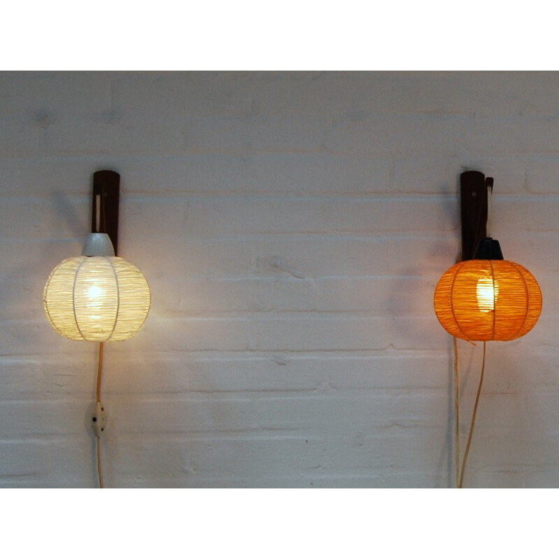 Pair of wall lamps - 1950s