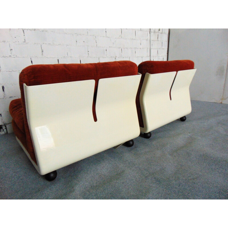 Pair of vintage armchairs by Mario Bellini for B and B Amanta
