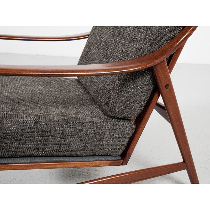 Pair of mid century Danish armchairs in teak by Arne Hovmand Olsen for Mogens Kold, 1960s