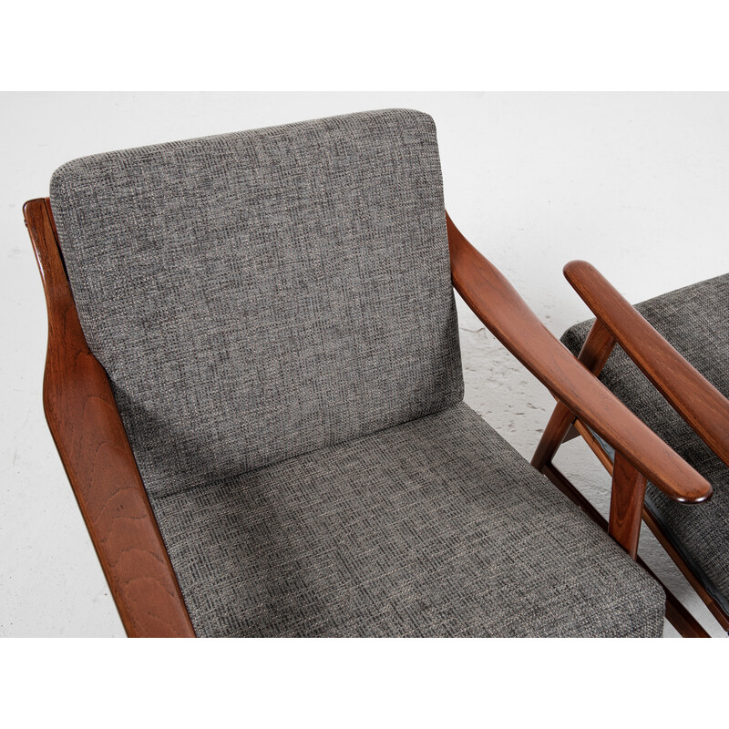 Zwei dänische Sessel aus der Mitte des Jahrhunderts aus Teakholz von Arne Hovmand Olsen für Mogens Kold, 1960er Jahre