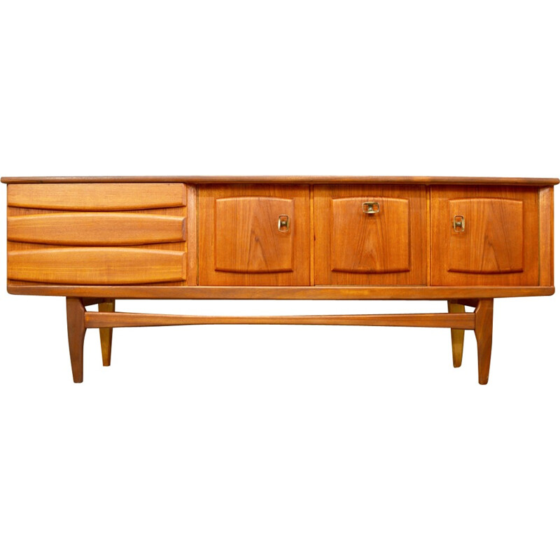 Mid-Century Long pale Teak Sideboard - 1960s