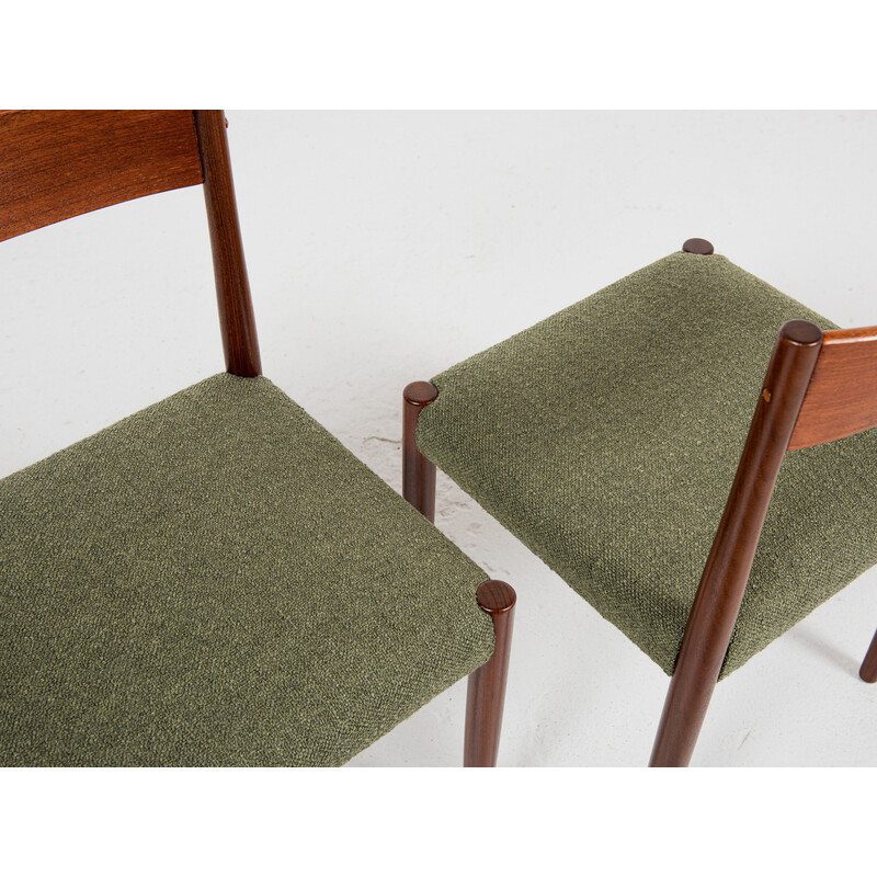 Set of 6 mid century Danish dining chairs in teak by Poul Volther for Frem Røjle, 1960s