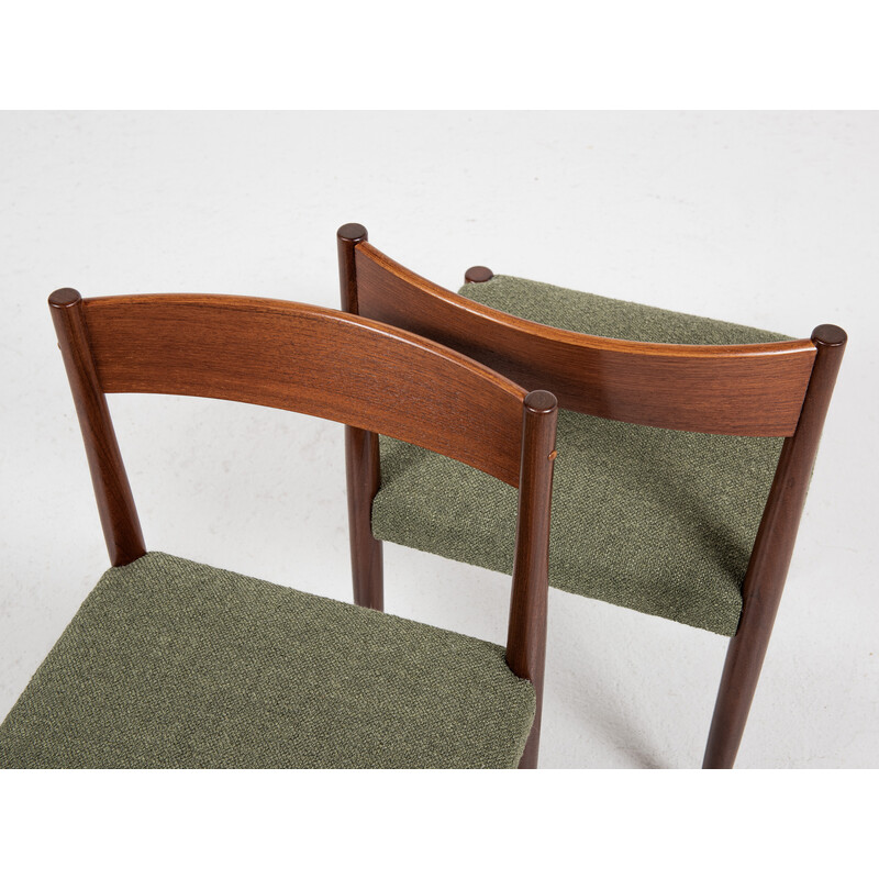 Set of 6 mid century Danish dining chairs in teak by Poul Volther for Frem Røjle, 1960s