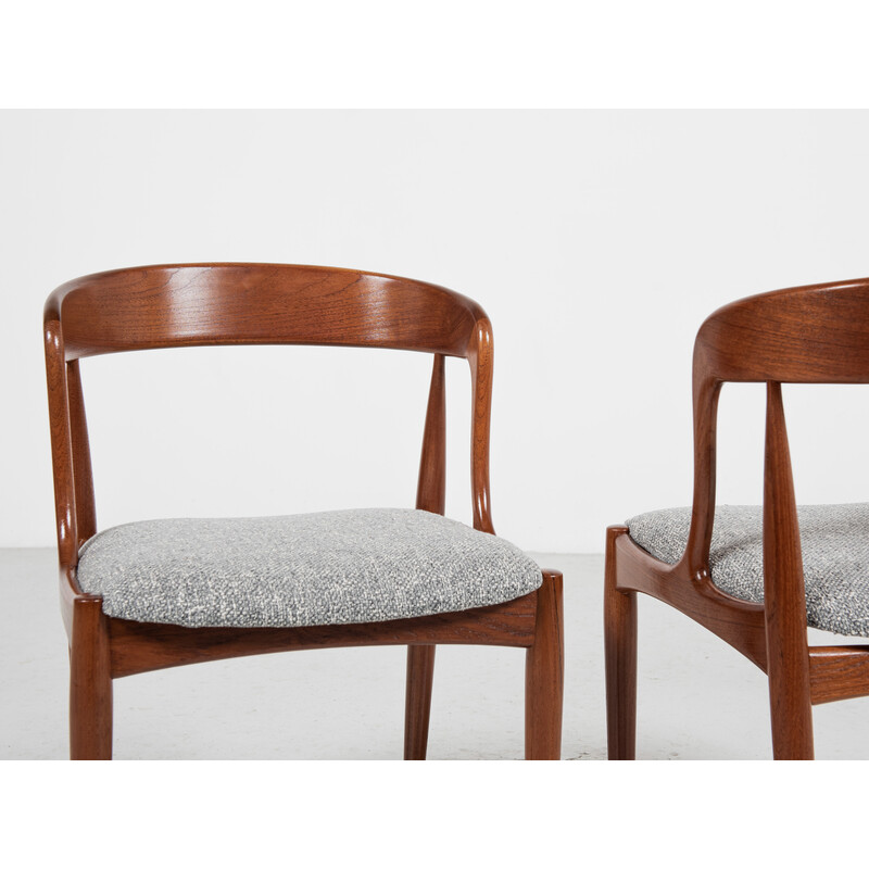 Set of 4 mid century Danish dining chairs in teak by Johannes Andersen for Uldum, 1960s