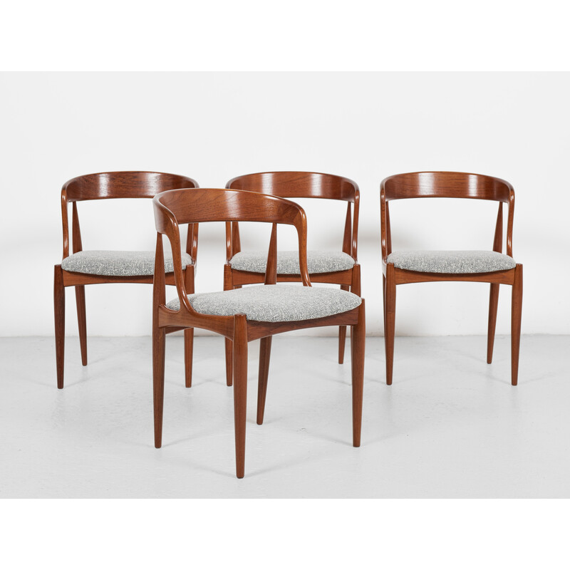 Ensemble de 4 chaises danoises vintage en teck par Johannes Andersen pour Uldum, 1960